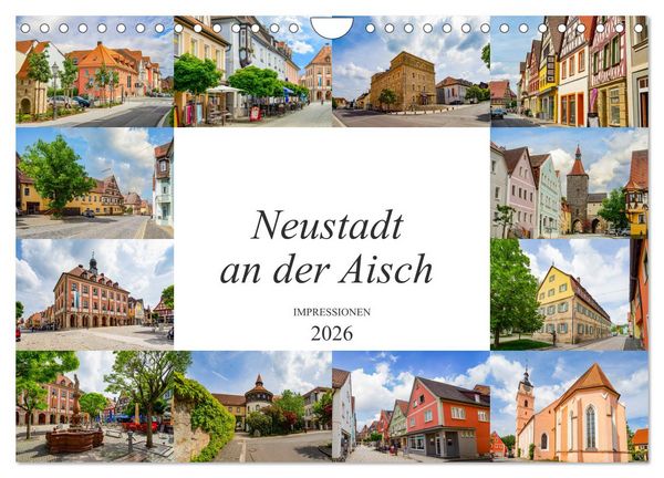 Produktbild: Neustadt an der Aisch Impressionen (Wandkalender 2026 DIN A4 quer), CALVENDO Monatskalender
