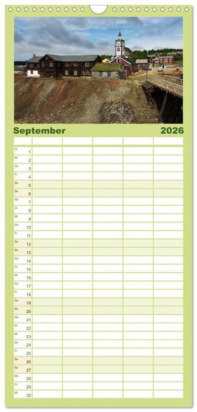 Produktbild: Familienplaner 2026 - Norwegen PUR mit 5 Spalten (Wandkalender, 21 x 45 cm) CALVENDO