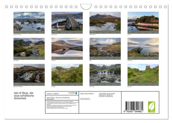Produktbild: Isle of Skye, die raue schottische Sch&ouml;nheit (Wandkalender 2026 DIN A4 quer), CALVENDO Monatskalender