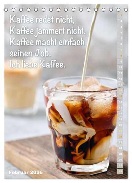 Produktbild: Kaffeestunde: Die Welt der Baristas (Tischkalender 2026 DIN A5 hoch), CALVENDO Monatskalender