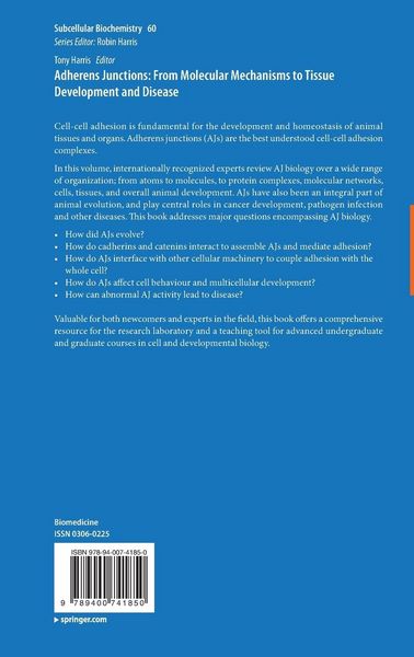 Produktbild: Adherens Junctions: from Molecular Mechanisms to Tissue Development and Disease