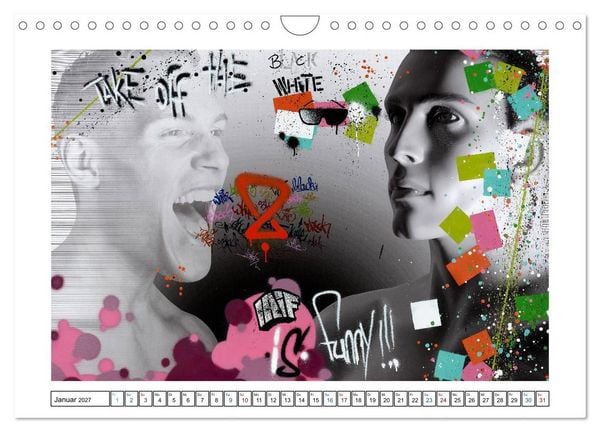 Produktbild: Graffiti trifft auf Fotografie (Wandkalender 2027 DIN A4 quer), CALVENDO Monatskalender