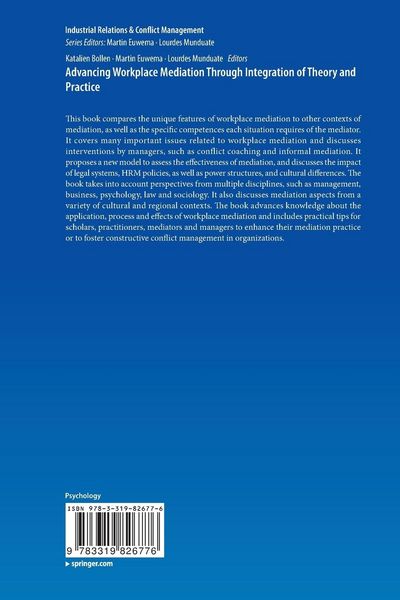 Produktbild: Advancing Workplace Mediation Through Integration of Theory and Practice