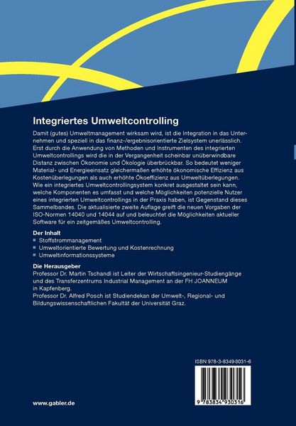Produktbild: Integriertes Umweltcontrolling