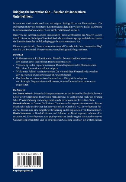 Produktbild: Bridging the Innovation Gap - Bauplan des innovativen Unternehmens
