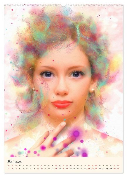 Produktbild: Vertr&auml;umte Frauen (hochwertiger Premium Wandkalender 2026 DIN A2 hoch), Kunstdruck in Hochglanz
