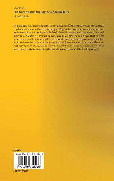 Produktbild: The Uncertainty Analysis of Model Results