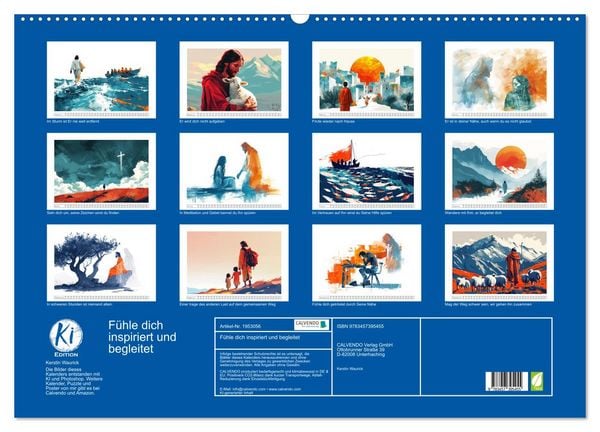 Produktbild: F&uuml;hle dich inspiriert und begleitet (Wandkalender 2026 DIN A2 quer), CALVENDO Monatskalender