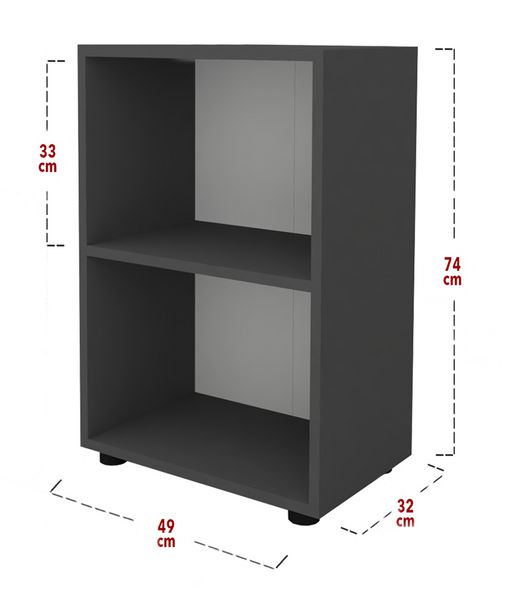 Produktbild: Holz B&uuml;ro Regal B&uuml;cher Ordner Aktenregal Ulas 2f