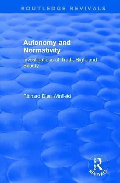 Produktbild: Winfield, R: Autonomy and Normativity