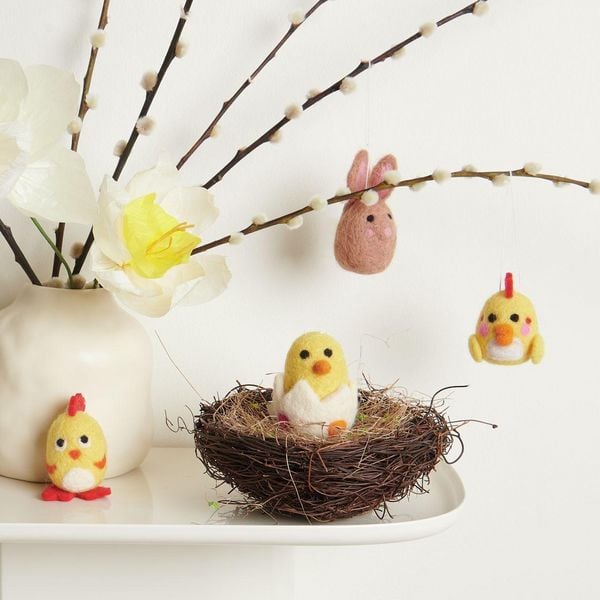 Produktbild: Aufh&auml;nger Filz-Osterfiguren 3D, 4 Stk