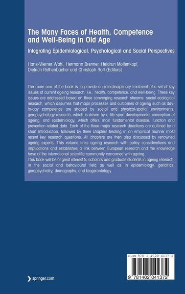 Produktbild: The Many Faces of Health, Competence and Well-Being in Old Age