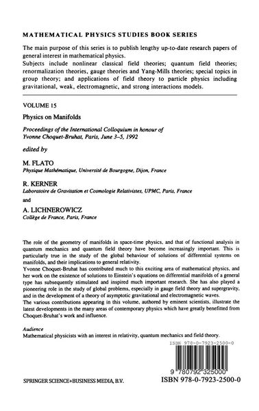 Produktbild: Physics on Manifolds