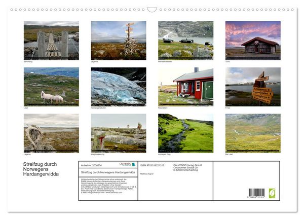 Produktbild: Streifzug durch Norwegens Hardangervidda (Wandkalender 2026 DIN A2 quer), CALVENDO Monatskalender