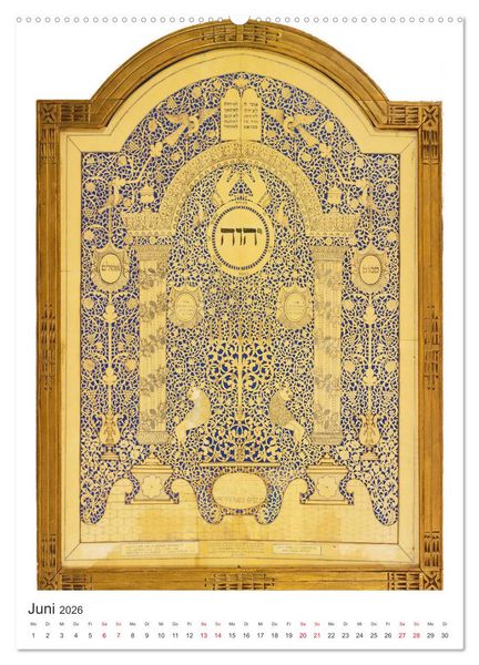 Produktbild: Hebr&auml;ische Illuminationen und Manuskripte (Wandkalender 2026 DIN A2 hoch), CALVENDO Monatskalender