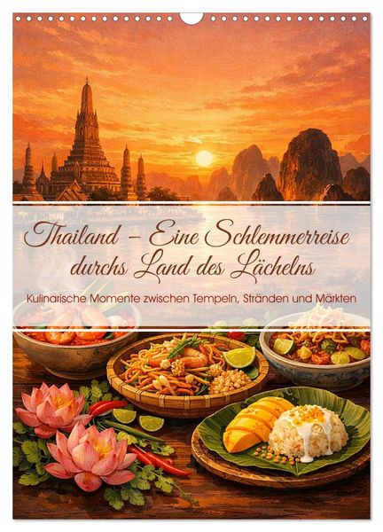 Produktbild: Thailand &ndash; Eine Schlemmerreise durchs Land des L&auml;chelns (Wandkalender 2027 DIN A3 hoch), CALVENDO Monatskalender