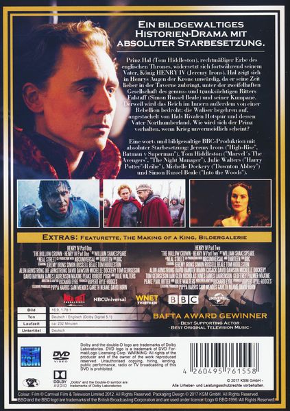 Produktbild: The Hollow Crown - Henry IV - Teil 1 und 2 [2 DVDs]