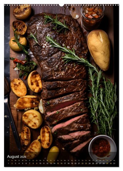 Produktbild: Meat Lovers - K&ouml;stliche Grill Abenteuer (hochwertiger Premium Wandkalender 2026 DIN A2 hoch), Kunstdruck in Hochglanz