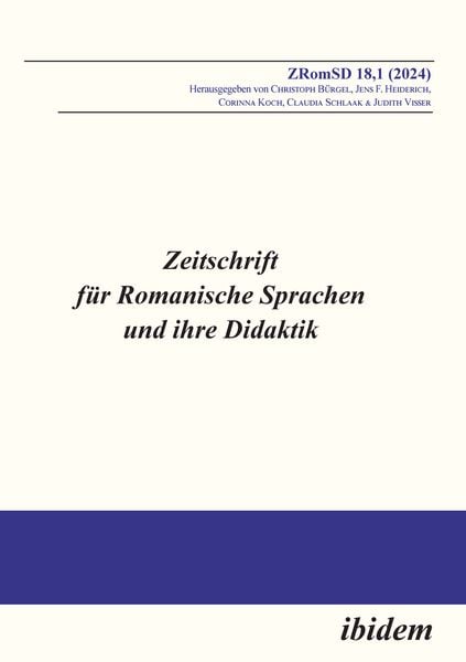 Produktbild: Zeitschrift f&uuml;r Romanische Sprachen und ihre Didaktik