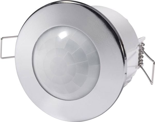 Produktbild: Renkforce 1289331 Decke, Einbau PIR-Bewegungsmelder 360&deg; Relais Chrom IP20