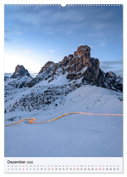 Produktbild: Die Dolomiten - Berge, die begeistern (Wandkalender 2026 DIN A2 hoch), CALVENDO Monatskalender