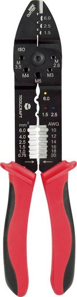Produktbild: TOOLCRAFT PLC-4131 TO-6680946 Crimp- und Abisolierzange 1.5 bis 6mm&sup2;