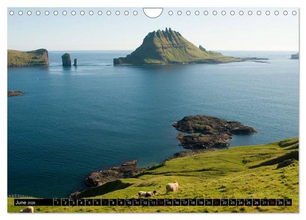 Produktbild: Faroe Islands / UK-Version (Wall Calendar 2026 DIN A4 landscape), CALVENDO 12 Month Wall Calendar