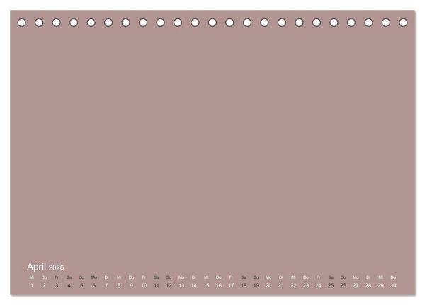 Produktbild: DIY Bastel-Kalender -Erdige Pastell Farben- Zum Selbstgestalten (Tischkalender 2026 DIN A5 quer), CALVENDO Monatskalender