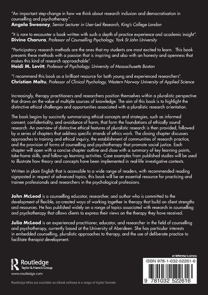 Produktbild: Ethics in Participatory Research on Counselling and Psychotherapy