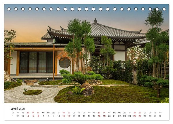 Produktbild: Jardiner au Japon (Calendrier de bureau 2026 DIN A5 vertical), CALVENDO calendrier mensuel