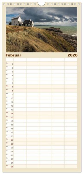 Produktbild: Familienplaner 2026 - Bretagne - Bilder einer K&uuml;stenlandschaft mit 5 Spalten (Wandkalender, 21 x 45 cm) CALVENDO