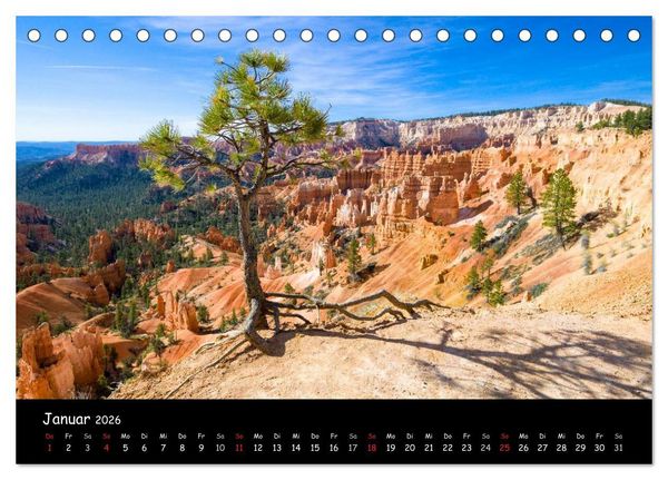 Produktbild: Traumlandschaften im Westen der USA (Tischkalender 2026 DIN A5 quer), CALVENDO Monatskalender