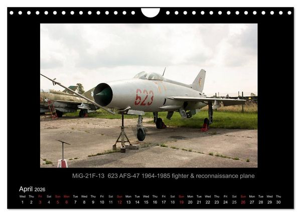 Produktbild: Airplanes and Helicopters of NVA 1957 - 1991 (Wall Calendar 2026 DIN A4 landscape), CALVENDO 12 Month Wall Calendar