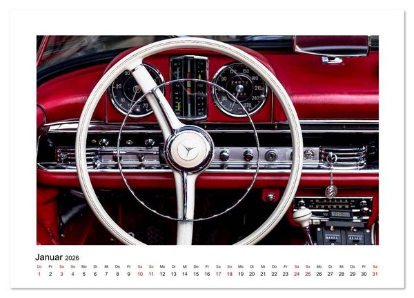 Produktbild: Oldtimer - Cockpits vergangener Zeiten (Wandkalender 2026 DIN A3 quer), CALVENDO Monatskalender