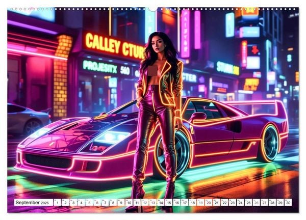Produktbild: Cars & Girls (Wandkalender 2026 DIN A2 quer), CALVENDO Monatskalender