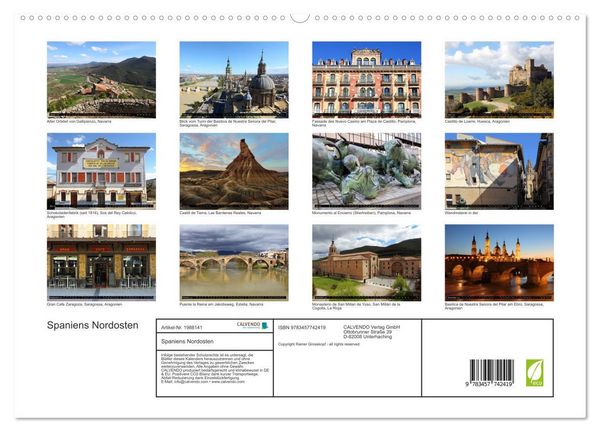 Produktbild: Spaniens Nordosten (hochwertiger Premium Wandkalender 2026 DIN A2 quer), Kunstdruck in Hochglanz