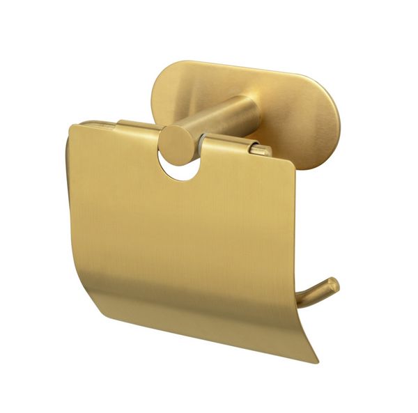 Produktbild: Turbo-Loc&reg; Toilettenpapierhalter mit Deckel Mod. Orea Gold Matt, Befestigen ohne bohren