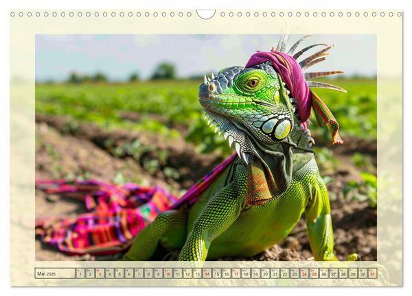 Produktbild: Reptilien-Fashion. Im Rampenlicht der Wildnis (Wandkalender 2026 DIN A3 quer), CALVENDO Monatskalender