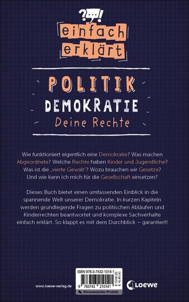 Produktbild: Einfach erkl&auml;rt - Politik - Demokratie - Deine Rechte