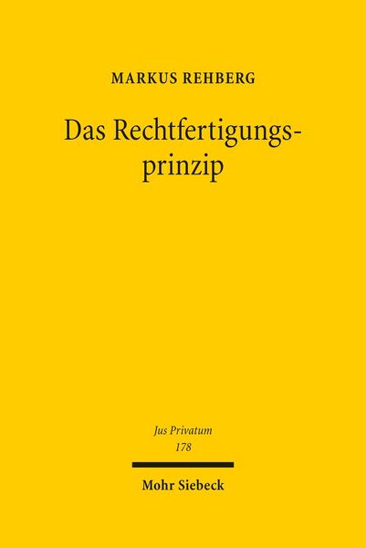 Produktbild: Das Rechtfertigungsprinzip