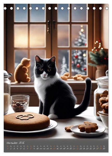 Produktbild: S&uuml;&szlig;e flauschige Katzen (Tischkalender 2026 DIN A5 hoch), CALVENDO Monatskalender