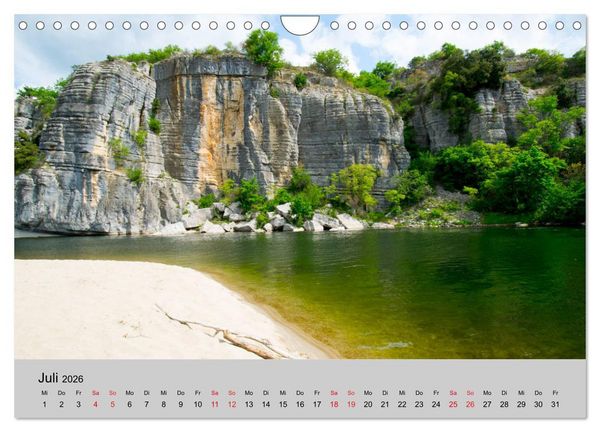 Produktbild: Bezaubernde Ard&egrave;che (Wandkalender 2026 DIN A4 quer), CALVENDO Monatskalender