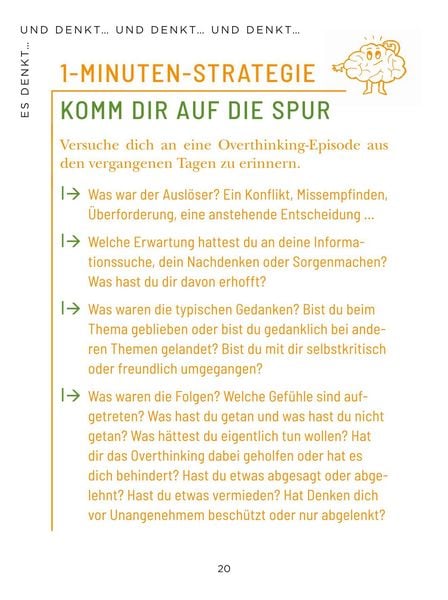 Produktbild: Die 1-Minuten-Strategie gegen Overthinking