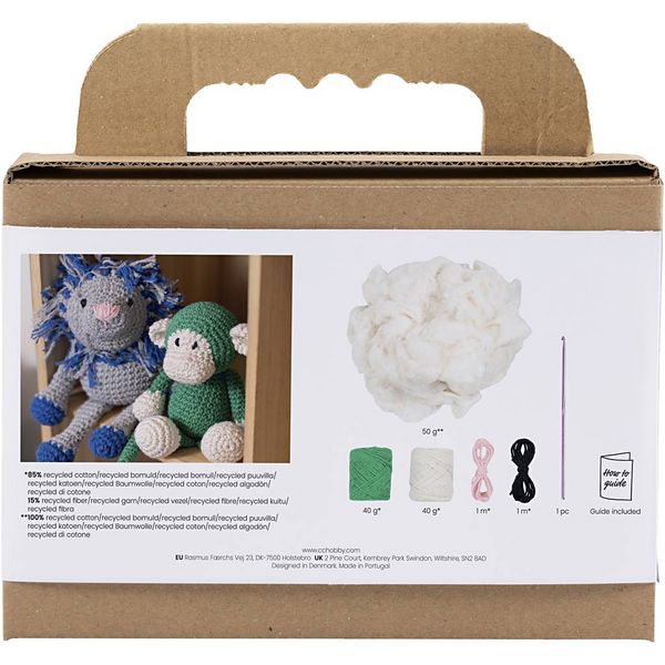 Produktbild: Creativ Company Kreativ Set Amigurumi, Affe, Gr&uuml;n, Creme