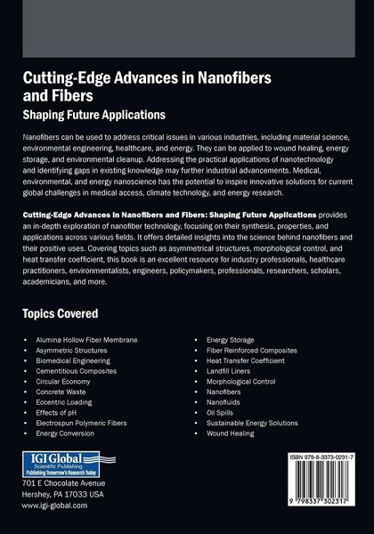 Produktbild: Cutting-Edge Advances in Nanofibers and Fibers