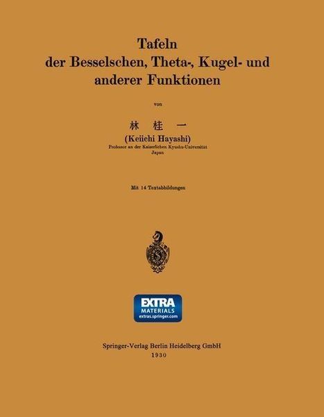 Produktbild: Tafeln der Besselschen, Theta-, Kugel- und anderer Funktionen