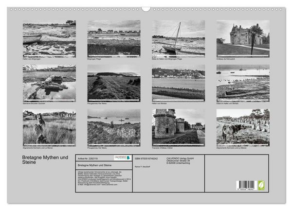 Produktbild: Bretagne Mythen und Steine (Wandkalender 2026 DIN A2 quer), CALVENDO Monatskalender