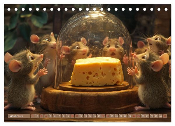 Produktbild: M&auml;use w&uuml;rden K&auml;se kaufen (Tischkalender 2026 DIN A5 quer), CALVENDO Monatskalender