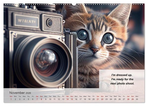 Produktbild: The humoristic cat guide (Wall Calendar 2026 DIN A2 landscape), CALVENDO 12 Month Wall Calendar