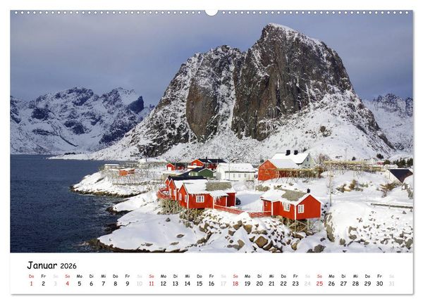 Produktbild: Die Lofoten - Magie des Lichtes (hochwertiger Premium Wandkalender 2026 DIN A2 quer), Kunstdruck in Hochglanz
